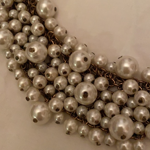 Bronze, pearl and crystal studded necklace - Picture 3 of 4